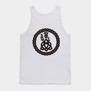 Celtic knotwork with heart and thistle Tank Top